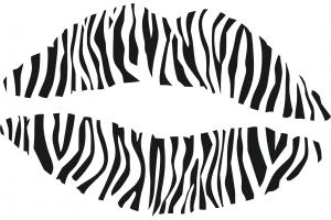 Stencil Schablone  Kussmund Zebra